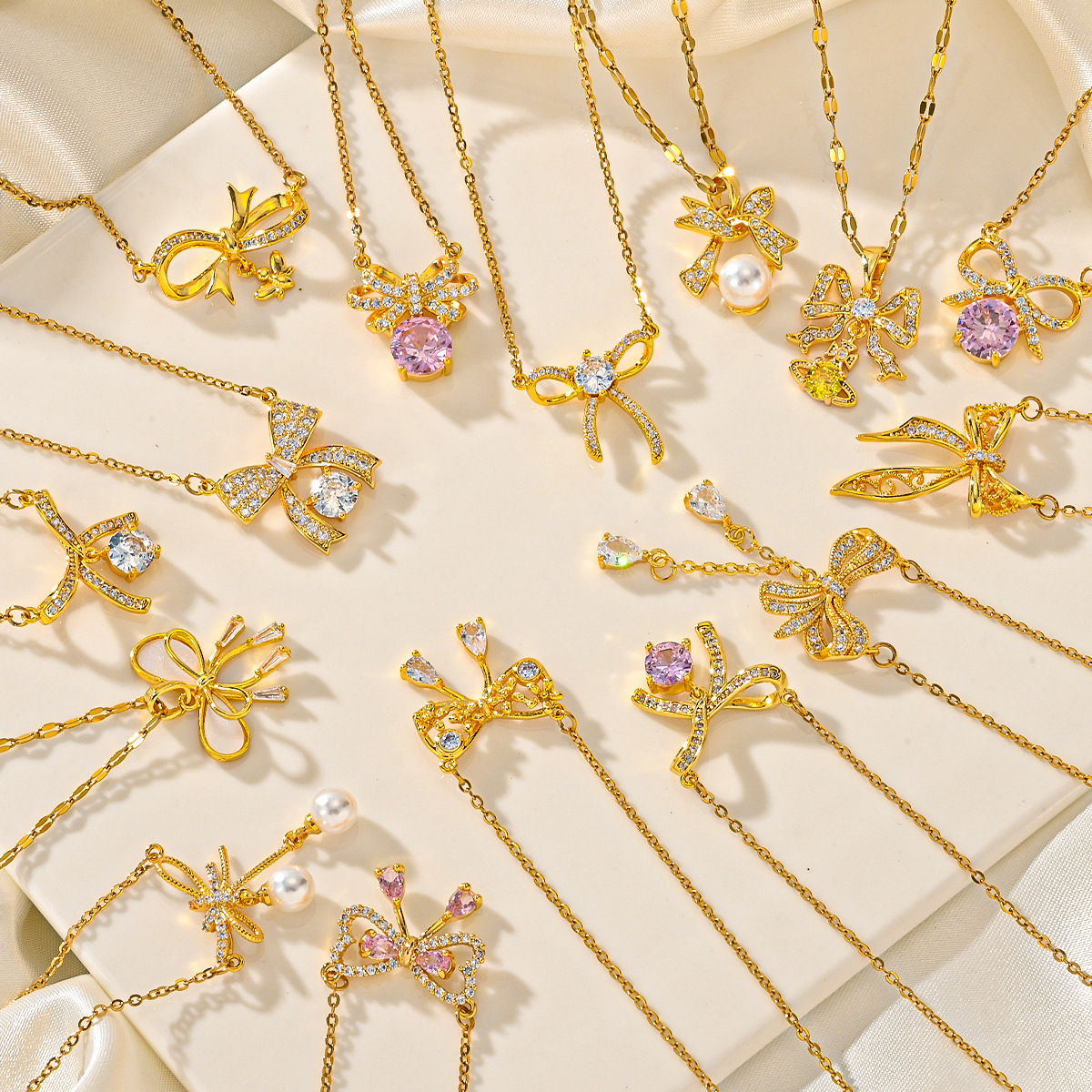 Jolie collier Bow Gang pour jeunes étudiantes – Image 10