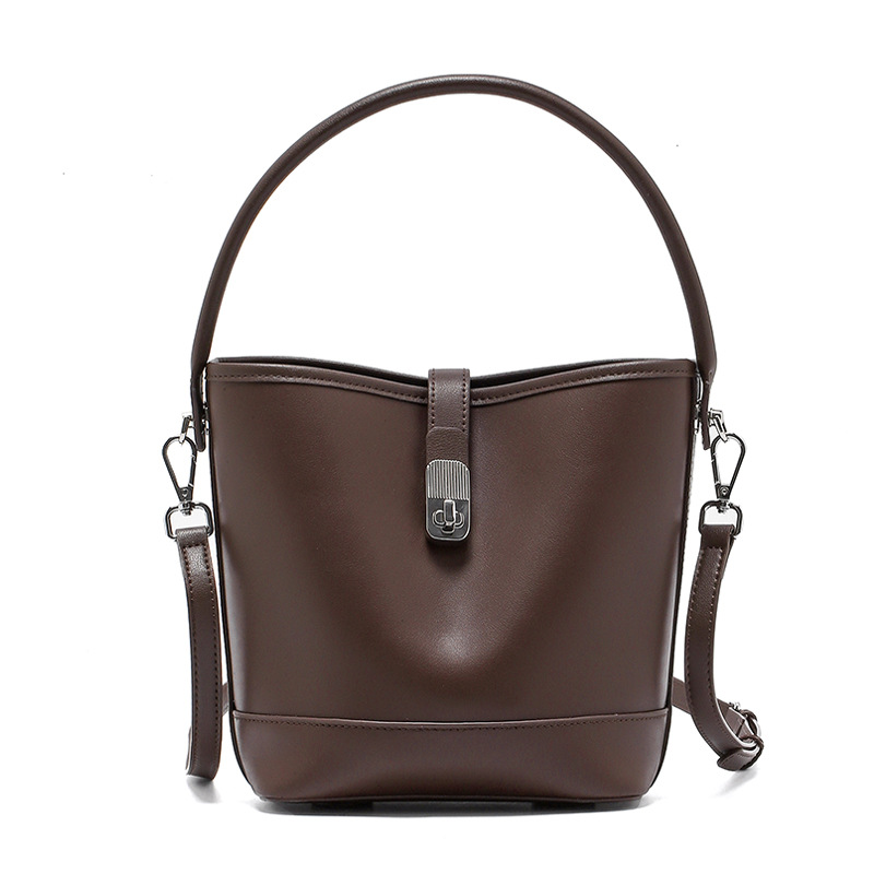 Sac seau en cuir véritable de haute qualité pour femme – Image 6