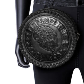 Sac banane rétro en relief avec ceinture viking tissée et porte-monnaie