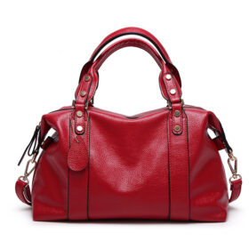 Jolie sac Boston en cuir pour femme