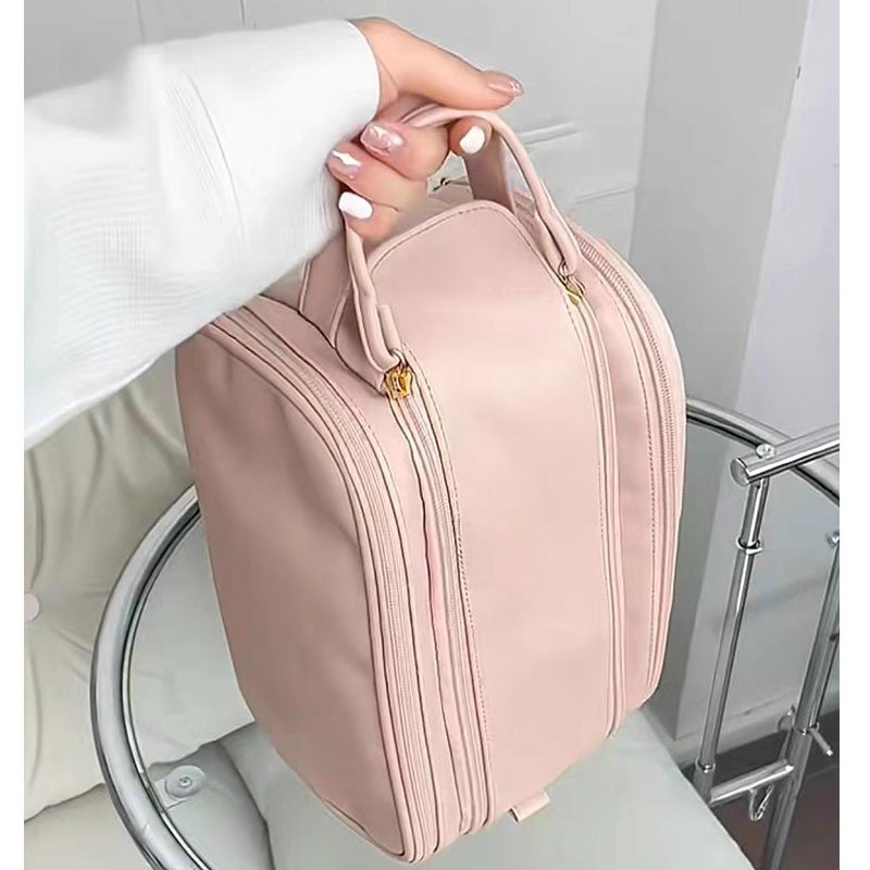 Trousse de toilette de voyage grande capacité à double fermeture éclair – Image 6