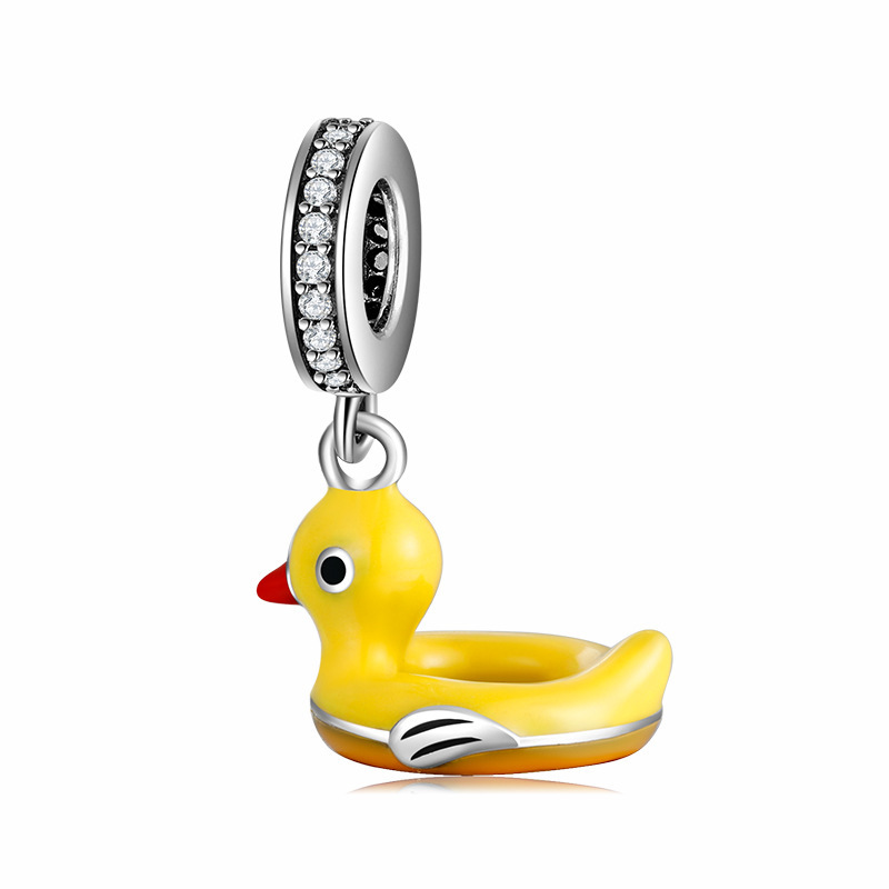 Pendentif dinosaure petit canard en argent sterling S925 – Image 2