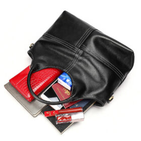 Sac à main en cuir véritable pour femme