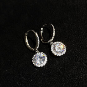 Boucles d'oreilles fleur Temperament Fire cristaux colorés 2 carats