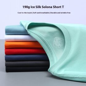 T-shirt à manches courtes en soie glacée Solana pour homme